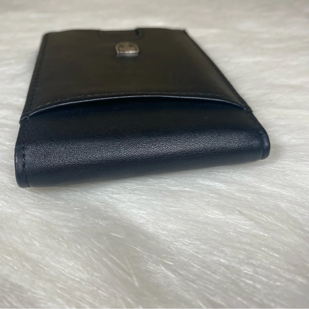 Mens Travando Slim Wallet with Money Clip Black And Blue